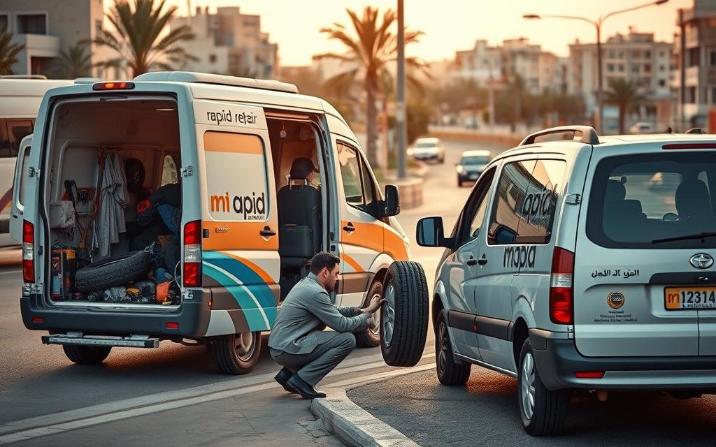تبديل اطارات مبارك الكبير
